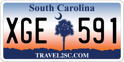 SC license plate XGE591