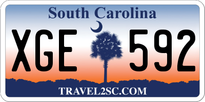 SC license plate XGE592