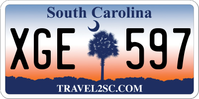 SC license plate XGE597