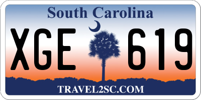 SC license plate XGE619