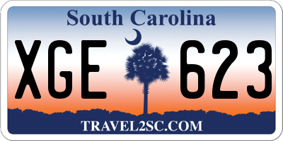 SC license plate XGE623