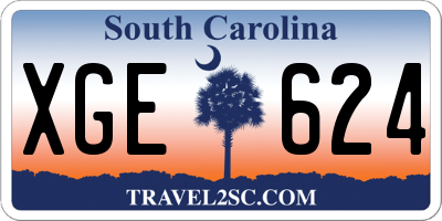 SC license plate XGE624