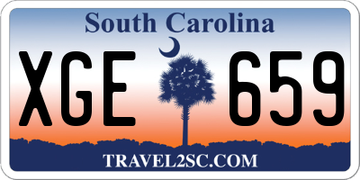 SC license plate XGE659