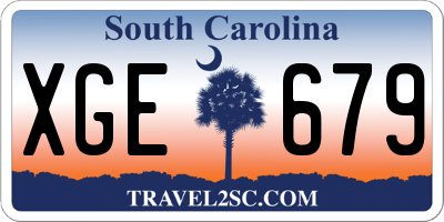 SC license plate XGE679