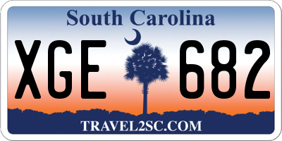 SC license plate XGE682