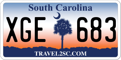 SC license plate XGE683
