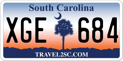 SC license plate XGE684