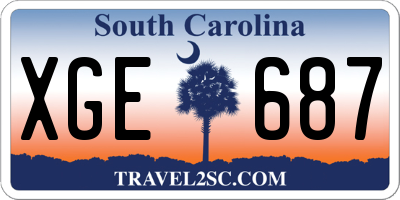 SC license plate XGE687