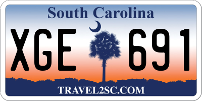 SC license plate XGE691