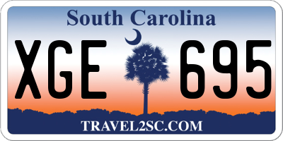 SC license plate XGE695