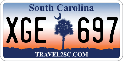 SC license plate XGE697