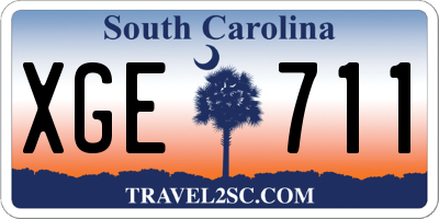 SC license plate XGE711