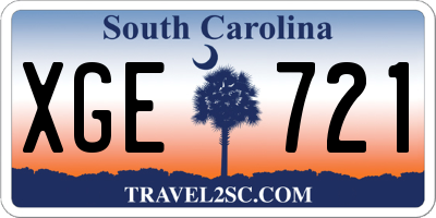 SC license plate XGE721