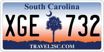 SC license plate XGE732