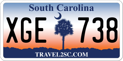 SC license plate XGE738