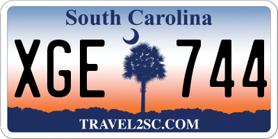 SC license plate XGE744