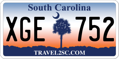 SC license plate XGE752
