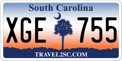 SC license plate XGE755