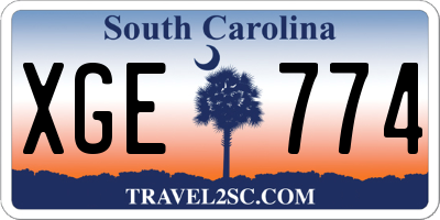 SC license plate XGE774