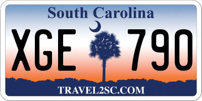 SC license plate XGE790