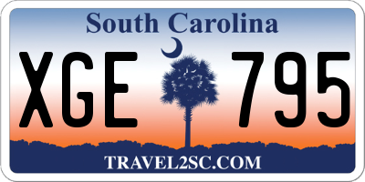 SC license plate XGE795