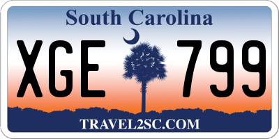 SC license plate XGE799