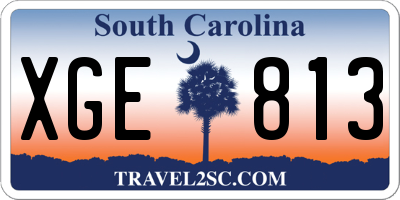 SC license plate XGE813