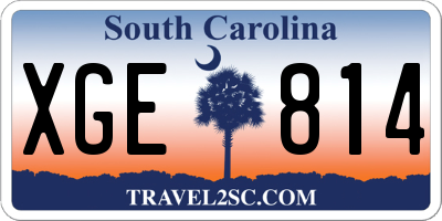SC license plate XGE814