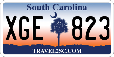 SC license plate XGE823