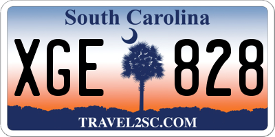 SC license plate XGE828