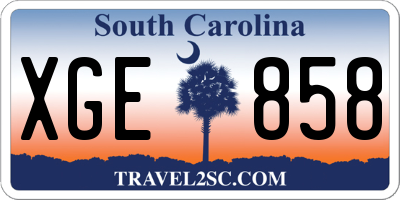 SC license plate XGE858