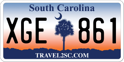 SC license plate XGE861