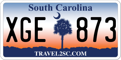 SC license plate XGE873