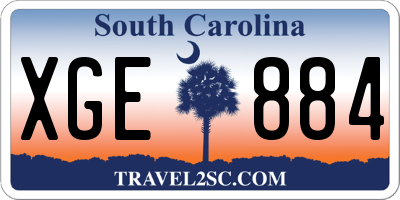 SC license plate XGE884