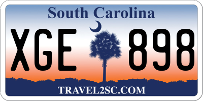 SC license plate XGE898