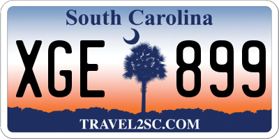 SC license plate XGE899