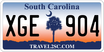 SC license plate XGE904