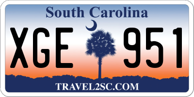 SC license plate XGE951