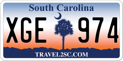 SC license plate XGE974