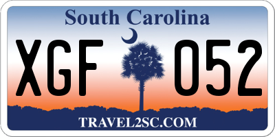 SC license plate XGF052