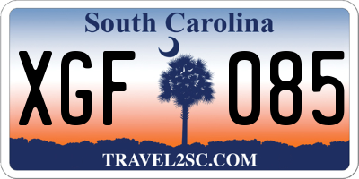 SC license plate XGF085