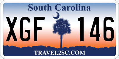 SC license plate XGF146
