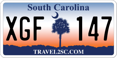 SC license plate XGF147