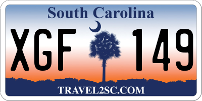 SC license plate XGF149