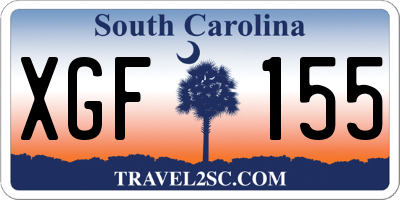 SC license plate XGF155