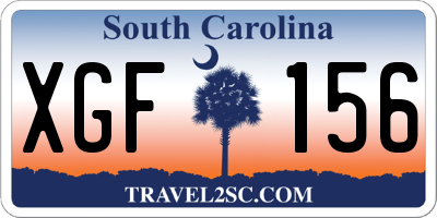 SC license plate XGF156