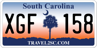 SC license plate XGF158