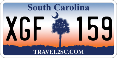 SC license plate XGF159