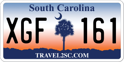 SC license plate XGF161