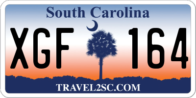 SC license plate XGF164